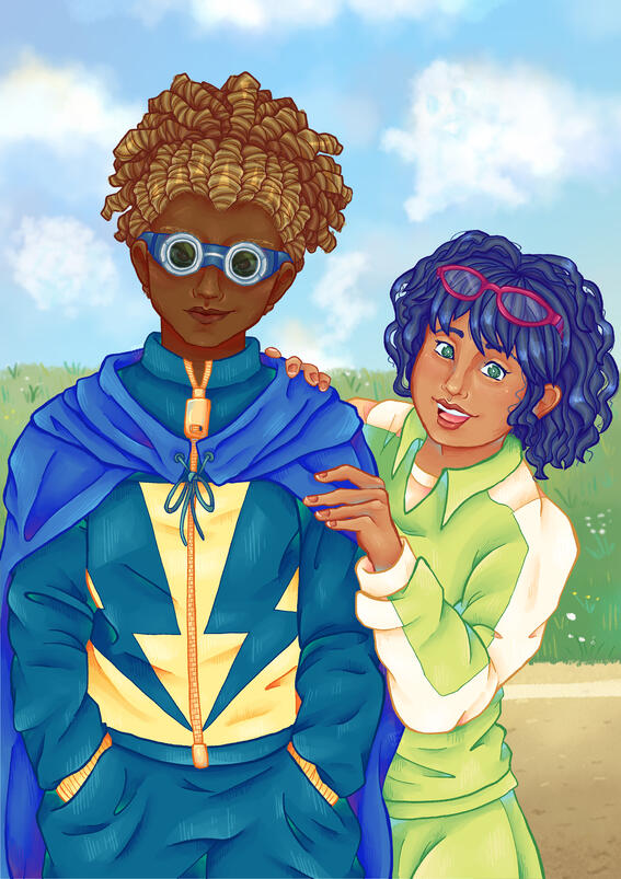 Kidou Yuuto and Haruna Otonashi from Inazuma Eleven