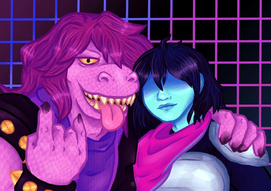 Kris and Susie from Deltarune. Kris and Susie from Deltarune.